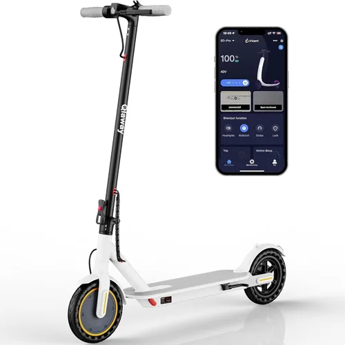 Qlaway 10/8.5" E Scooter for Adults 19 MPH Sport Escooter 350W Motor, Electric Scooter 15-22 Miles Range, Bearing 265 LBS/APP Control