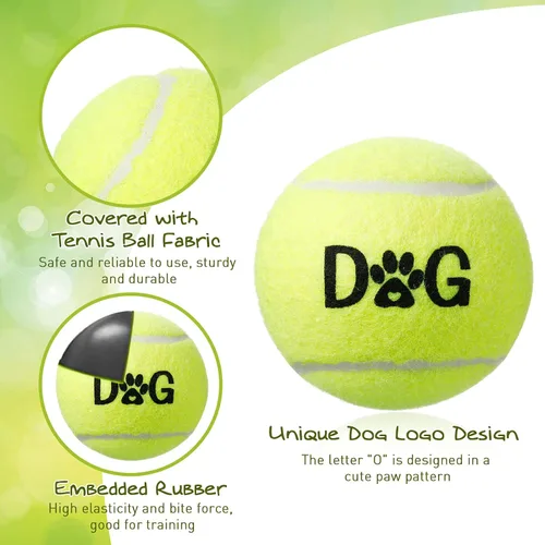Miniatura 3 de Yunsailing 30 pelotas de tenis pequeñas para perros de 2.5 pulgadas, bolas coloridas para perros, juguetes a granel fáciles de atrapar