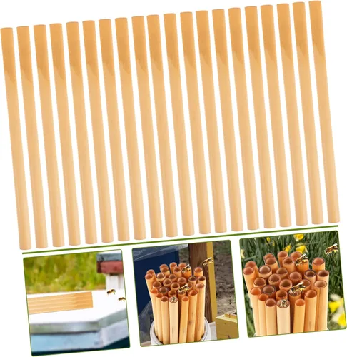 Miniatura 3 de LIOOBO 50 Uds. Tubo de abeja, suministros de abeja, tubos de colmena, insertos de papel de anidación de abejas, herramientas de mantenimiento