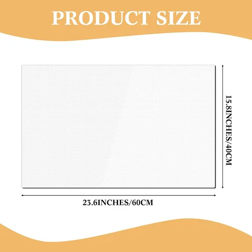 Miniatura 2 de Protector para mesita de noche, protector de plástico transparente de 15.8 x 23.6 pulgadas, 0.059 in de grosor, rectangular, de cloruro