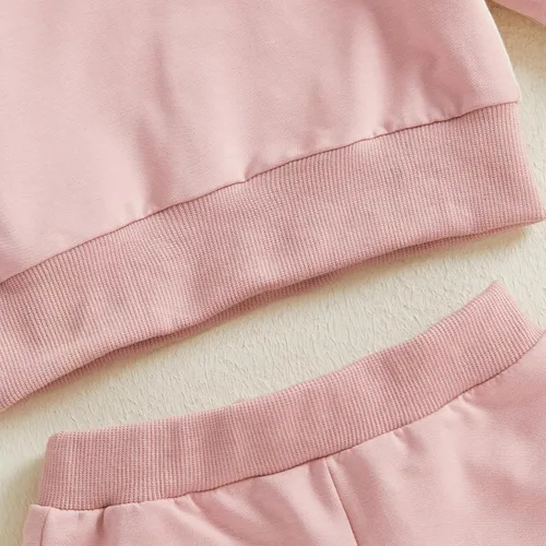 Miniatura 135 de Conjunto de ropa de otoño e invierno para bebé y niño, sudadera larga con capucha y pantalones para niños pequeños, 6, 12, 18, 24 meses, 2T