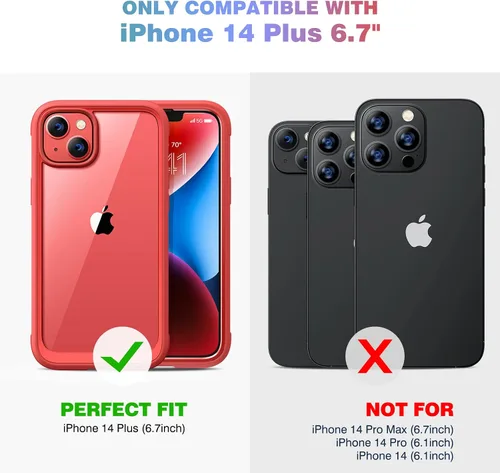 Miniatura 298 de Diaclara Funda diseñada para iPhone 16, mejorada [protección completa de la cámara], carcasa resistente de cuerpo completo con protector de pantalla