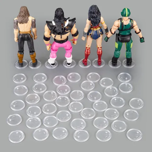 Miniatura 12 de SIXPOINTS 70 piezas de soporte para figuras de acción de 6 pulgadas, base de plástico negro, soportes de soporte de modelo compatibles con figuras