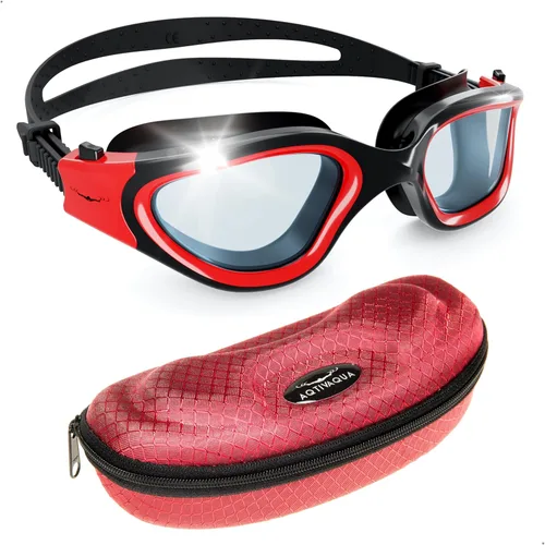 AqtivAqua DX - Gafas de natación con visión amplia para adultos, hombres y mujeres, antiempañamiento y sin fugas