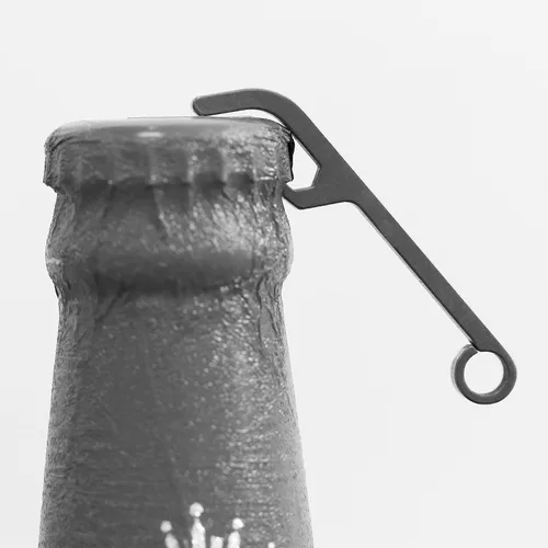 Miniatura 3 de Llavero de titanio ultraligero con llavero Mini abridor de cerveza resistente al óxido y duradero para llavero, camping, viajes, EDC XTHEL