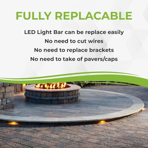 Miniatura 3 de LUMENGY Luz LED Hardscape de 12 pulgadas, 1 a 4 vatios regulable, 2700 K blanco cálido, 12 V, función fácil de reemplazar, incluye 3 placas