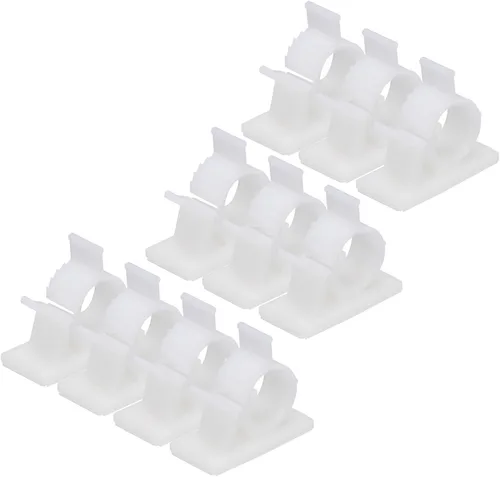 Miniatura 8 de MECCANIXITY 30 unids clip adhesivo de gestión de cables PE abrazaderas de cable 0.394-0.512 in ajustables para cables USB Cables de ratón Cable