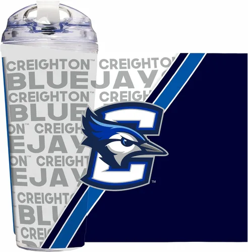 Miniatura 127 de Rico Industries Taza acrílica NCAA estándar de 24 onzas con tapa con bisagra, taza de doble pared oficialmente licenciada con pajita