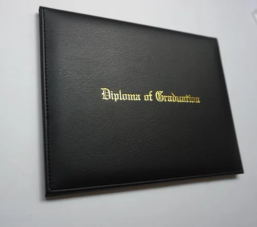 Miniatura 3 de Grad Days Diploma impreso de cuero sintético para diploma de graduación 8.5" x 11" (negro)