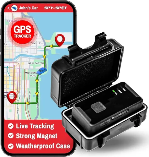 Spy Spot 4G LTE GPS Tracker GL320MG en tiempo real con pequeña funda magnética impermeable – rastreador portátil oculto para coches, barcos,