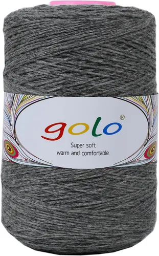Miniatura 12 de golo Hilo de cono de lana para tejer 8.8oz 400yd 100% hilo de lana para tejer a mano 401-Blanco