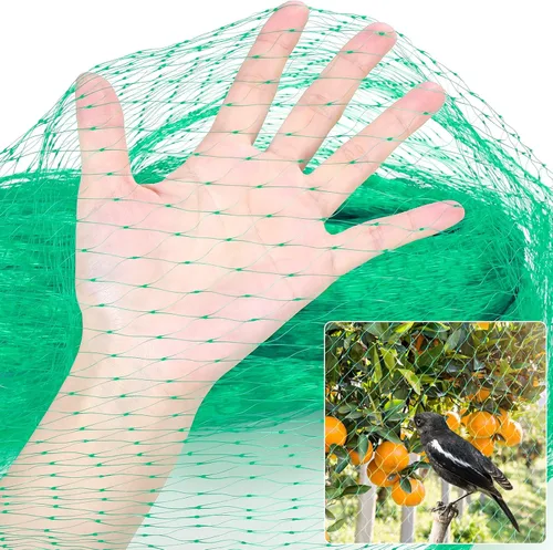 Kikhope Red antipájaros, 16.5 pies x 66 pies para plantas de jardín para proteger verduras, plantas y árboles frutales de aves y animales