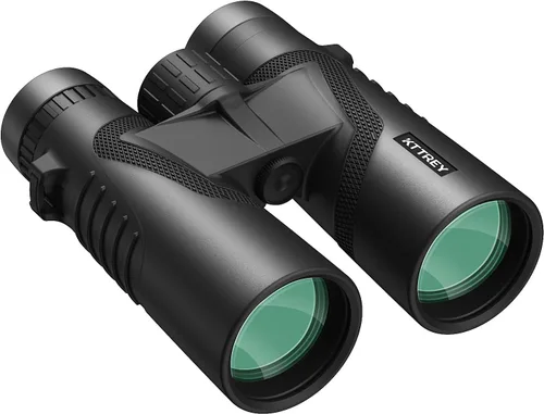 Prismáticos de 10 x 42 con prisma BAK4 y revestimiento FMC – Prismáticos impermeables para observación de aves para adultos, visión clara de luz