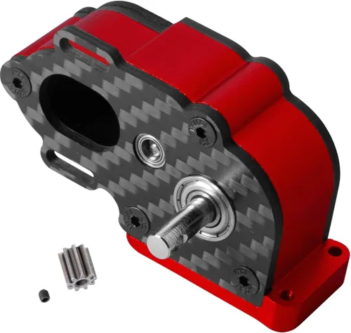 Caja de cambios de transmisión central Actualizaciones Parte para 1/10 RC Crawler car Axial SCX10 SCX10 ii 90047 Wraith, caja de cambios de Rojo (1
