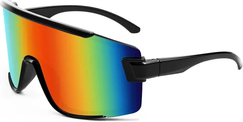 Miniatura 5 de FEISEDY Gafas de ciclismo para hombres y mujeres, gafas de sol deportivas de los años 80, gafas de esquí, conducción, pesca, ciclismo, protección