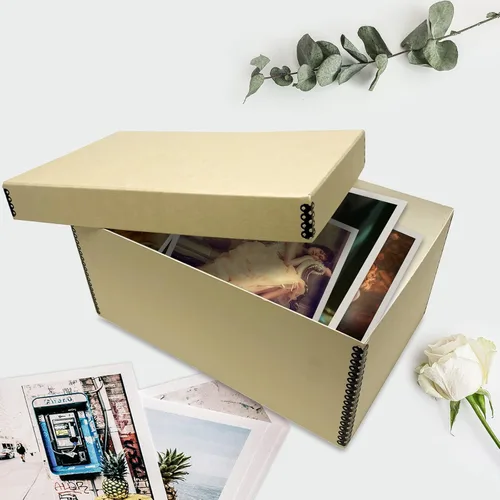 Miniatura 6 de Lineco Caja de almacenamiento de fotos de archivo, con capacidad para hasta 1100 imágenes de 5 x 7, contenedor de fotografías de 4 x 6 con tapa