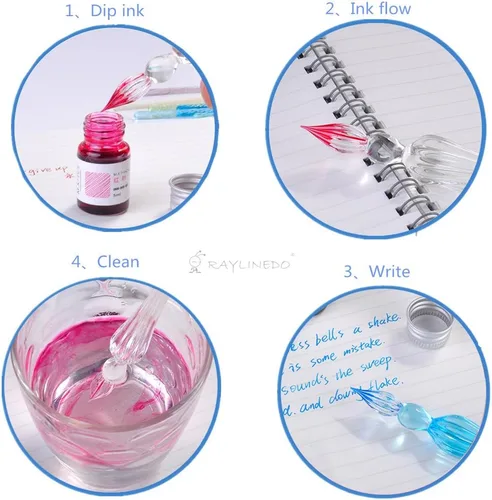 Miniatura 6 de Bolígrafo de cristal hecho a mano con diseño de caligrafía de cristal