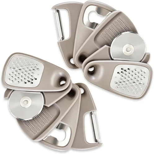 Miniatura 14 de 2 Pack Kitchen Gadgets Set 12 Pieces, Space Saving Cooking Tools Kitchen Accessories-Garlic Grinder, Cheese Grater, Vegetable Peeler, Pizza Cutter