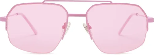Miniatura 17 de SOJOS Trendy Aviator Sunglasses Mens Womens Retro Double Bridge Metal Frame Semi-Rimless Shades SJ1191