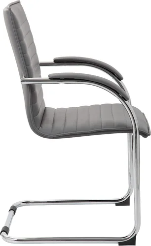 Miniatura 7 de Boss Office Products Boss Caressoftplus - Silla auxiliar de vinilo con marco cromado, (juego de 2), color gris