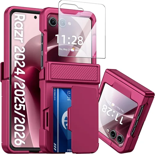 Miniatura 8 de CENMASO - Funda para Galaxy Z Flip 6/Z Flip 7 FE con protección de bisagra y protector de pantalla integrado, funda ultrafina de cuerpo completo a