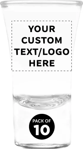 Miniatura 20 de Lord Shooter - Vasos de chupito grabados personalizados de 1.75 onzas, paquete de 10/50/100, texto personalizado, logotipo, fiesta de cumpleaños