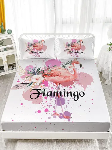 Miniatura 25 de HOSIMA Juego de ropa de cama de 3 piezas para niños, color negro, tamaño individual, sábana bajera ajustable de ajolote de dibujos animados, vida