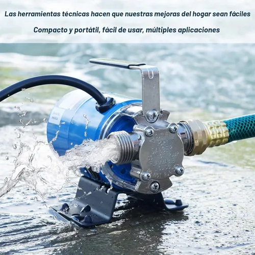 Miniatura 7 de Bomba con manguera, bomba de transferencia de agua de 115V 1/10HP 330GPH, bomba de drenaje, con juego de manguera de succión.