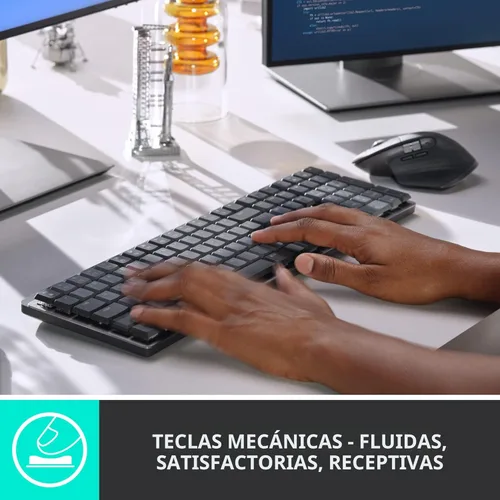 Miniatura 2 de Logitech MX Mechanical - Teclado inalámbrico, iluminado, de alto rendimiento, con interruptores táctiles y silenciosos, teclas retroiluminadas