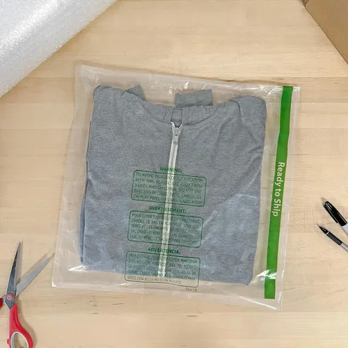 Miniatura 4 de Plymor Bolsas de polietileno con cinta adhesiva permanente y advertencia de asfixia, listas para enviar de 16 x 16 pulgadas (paquete de 125)