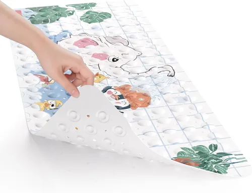 Miniatura 6 de AmazerBath Alfombra de baño antideslizante para bebé, tapete de baño infantil de dibujos animados para bañera, 40 x 16 pulgadas, tamaño completo
