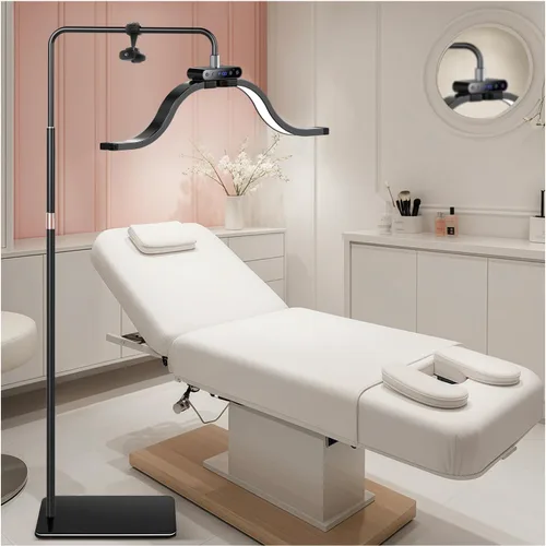 Luz de Pestañas para Técnico de Pestañas-Esteticista Luz de Anillo, Luz de Media Luna para Extensiones de Lámpara LED de Pestañas, Artistas de