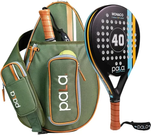 Miniatura 13 de Juego de raquetas de pádel con bolsa, incluye raqueta de pádel de alto rendimiento y bolsa elegante, ideal para principiantes y jugadores avanzados
