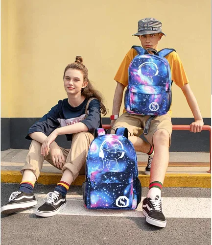 Miniatura 2 de Lmeison Mochila para adolescentes mochila de anime casual para viajes Portátil