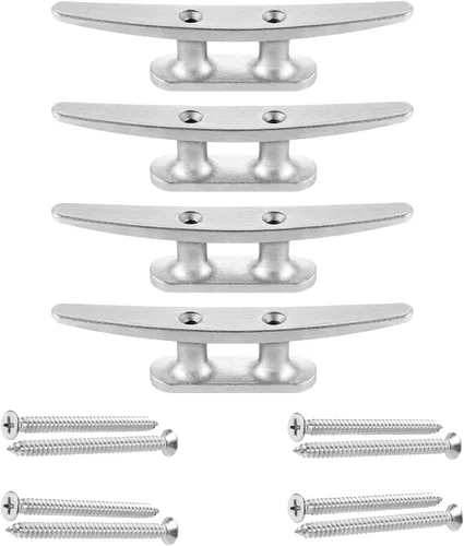 Miniatura 7 de ZOMCHAIN Tacos de barco, 4 pulgadas/6 pulgadas, acero inoxidable 304, para decoración marina, cubierta, náutica (paquete de 4 / 6 unidades)
