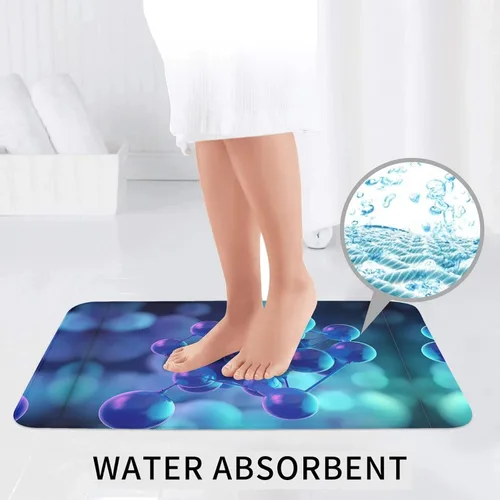 Miniatura 5 de CO2 Pattern absorbent non-slip floor mat set of 3 - suitable for bathroom, bedroom, kitchen