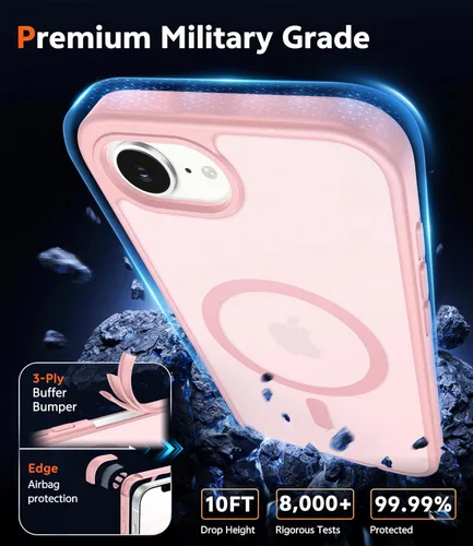 Miniatura 969 de FNTCASE Funda para iPhone 13 Pro-Max: Fundas magnéticas transparentes compatibles con Magsafe Slim anti amarillamiento protección contra caídas