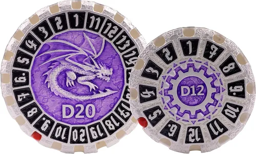 Miniatura 8 de Juego de dados de metal DND Dungeons and Dragon, juego de dados huecos poliédricos de dragón mágico de 7 piezas con caja de metal de regalo