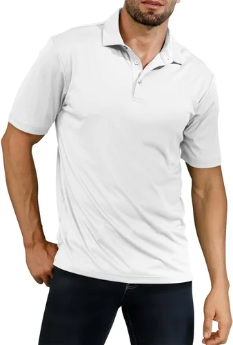 Miniatura 2 de JOYMASAR Camisas de golf para hombre - Polo de manga corta sólido que absorbe la humedad