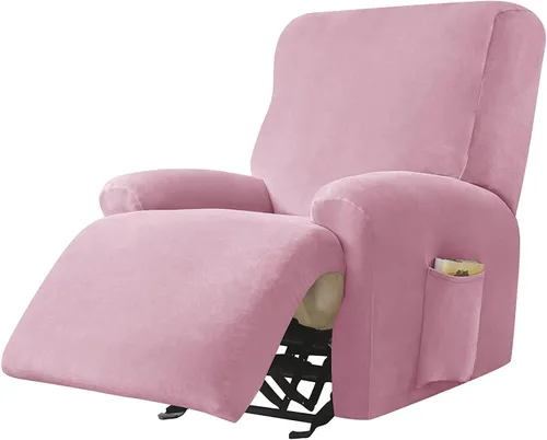 Miniatura 16 de Fundas de terciopelo para sillas reclinables, fundas suaves para sillas reclinables, fundas lavables para sofá reclinable con bolsillo lateral