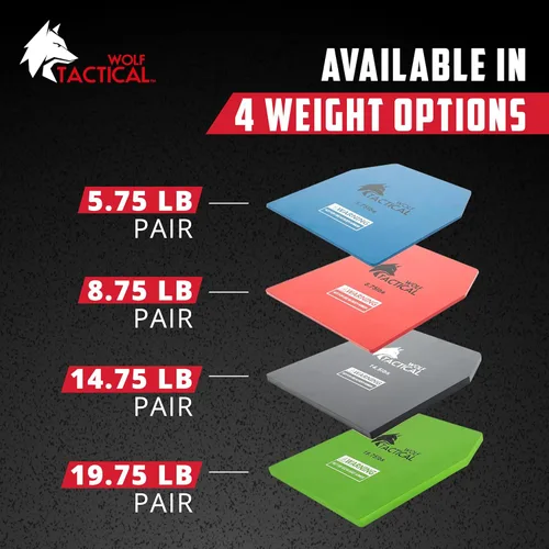 Miniatura 7 de WOLF TACTICAL - Placas de peso para chaleco, pares de 5.75, 8.75, 14.5, 19.75 libras, para WODs, entrenamiento de fuerza, correr, entrenamientos