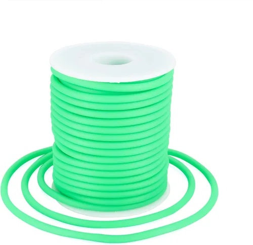 Miniatura 10 de FASHEWELRY 3 rollos de cables de goma huecos para tejer, cable de peluquero de 0.079 pulgadas (0.079 in), cables de silicona para tejer puntada