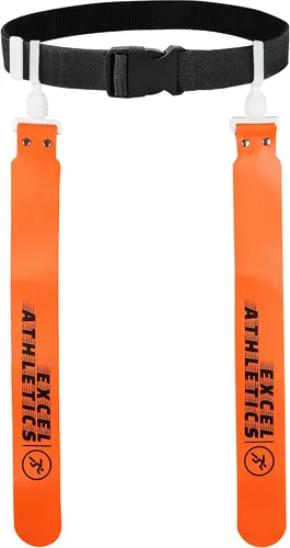 Miniatura 11 de Juego de fútbol con bandera, cinturones de fútbol ajustables para jóvenes, niños y adultos con 1 cinturón y 2 banderas (naranja)