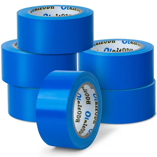 Miniatura 13 de Cinta adhesiva negra de 4 pulgadas, paquete de 4 cintas adhesivas resistentes, totales de 220 yardas, 8.3 mil de grosor, fuerte, flexible, sin Negro