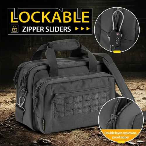 Miniatura 2 de Bolsa para polígono de tiro, estuche para pistola, bolsas para pistolas y munición para pistolas de mano y bolsa de transporte blanda para disparar