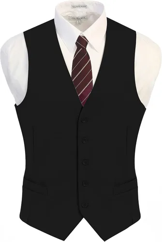 Miniatura 2 de Gioberti - Chaleco formal para hombre, apto para negocios o como vestimenta casual