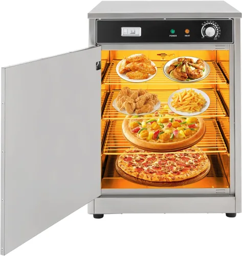Miniatura 8 de Calentador de alimentos de caja caliente, horno eléctrico de calentamiento comercial de 5 estantes, armario de sujeción con calefacción de encimera