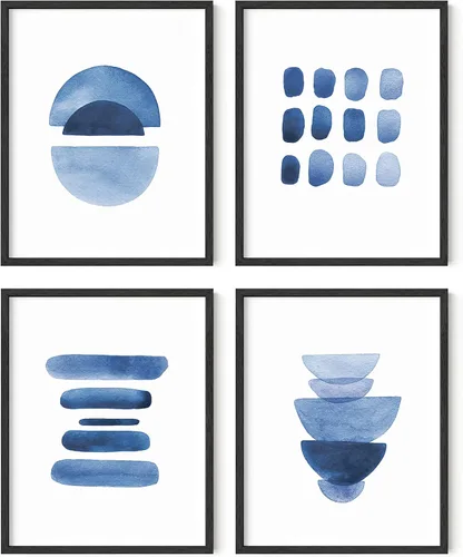 Miniatura 58 de HAUS AND HUES Arte abstracto para pared en blanco y negro, juego de 4 pósteres minimalistas en blanco y negro para paredes, pósteres estéticos Juego