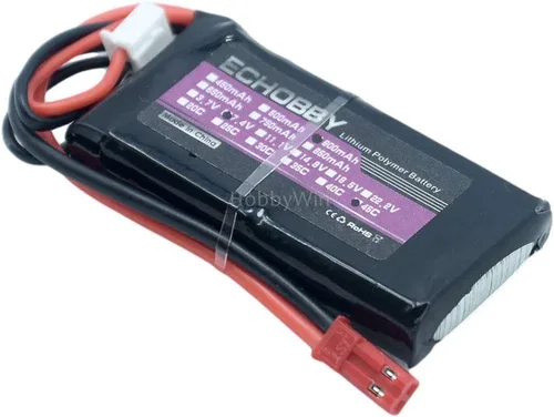 Miniatura 9 de 7.4V 2S 600mAh 45C LiPo Batería JST Plug para RC Modelo Avión Helicóptero Multirotor FPV Drone RC Quadcopter