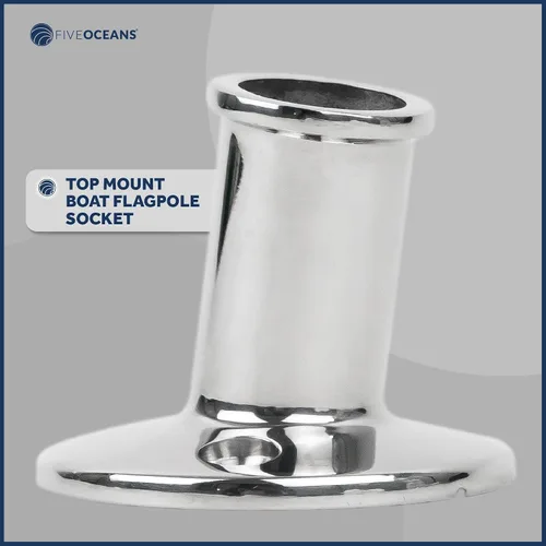 Miniatura 3 de Five Oceans Enchufe para mástil de bandera de barco de montaje superior, soporte para asta de bandera, se adapta a postes de 3/4 pulgadas